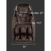 Kyota Yutaka M898 4D Zero Gravity Massage Chair Showing The Shoulder The Hip And The Width Measurement