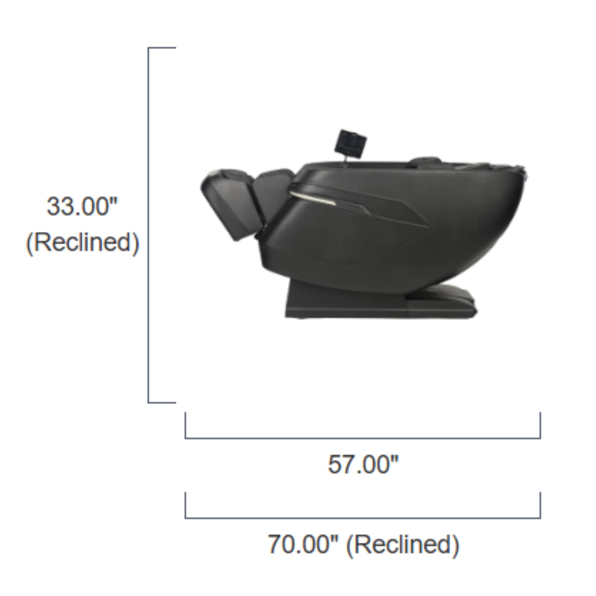 Kyota Zenyu M338 Massage Chair Showing The Complete Measurement
