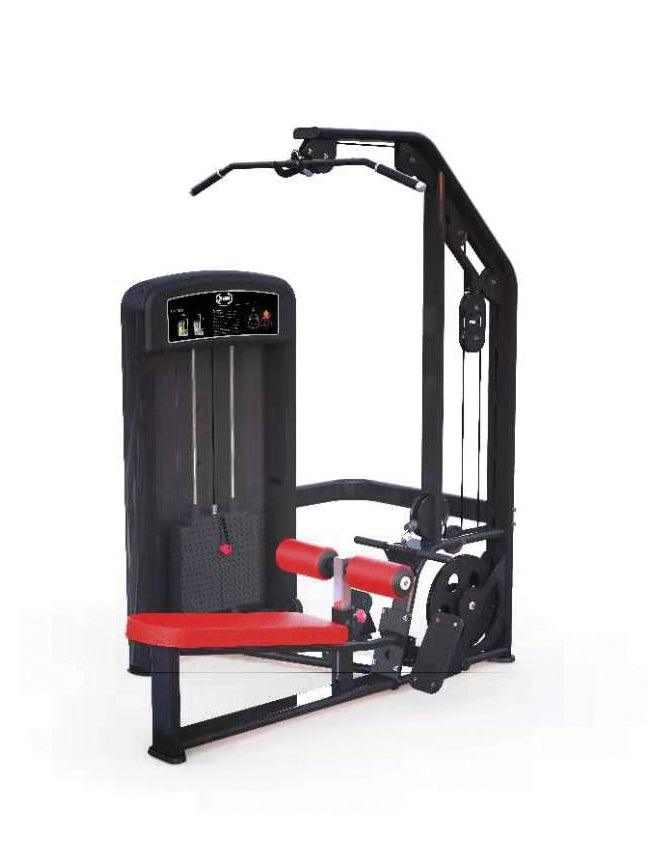 Elite Selectorized Lat / Low Row - Muscle D Fitness - Commercial Grade - Adjustable Seat - Pin Selectorized