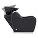 Leona Massage Shampoo Chair Black Side View Of Black Single Shampoo Wash Station With Wash Shower Demonstration On White Clean Background