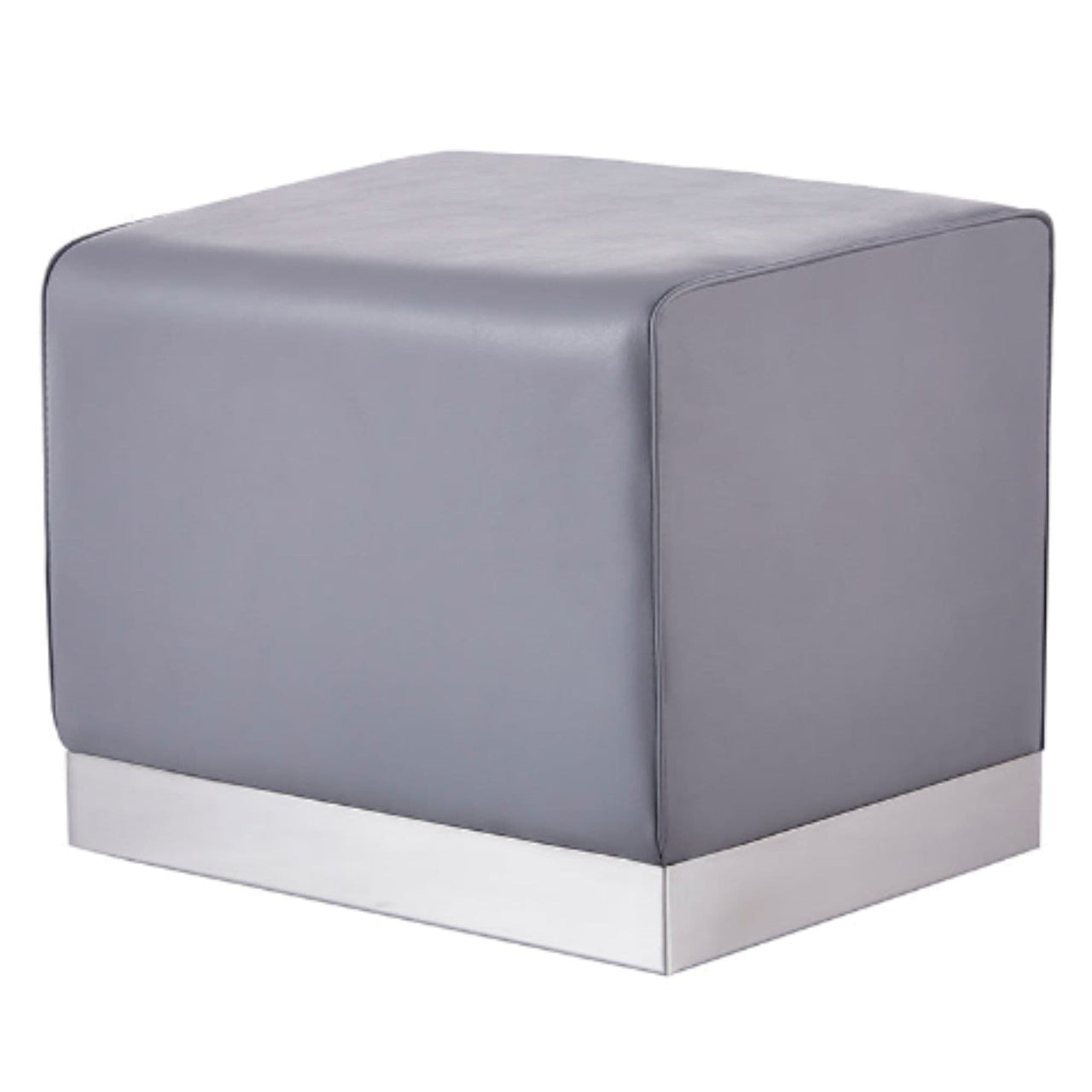 Leona Reclining Massage Shampoo Chair Gray Square Stool On Clean Background