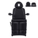 Libra 5-Motor Split-Leg Medical Procedure Chair Black Front View Showing Multiple Headrest Option On White Background