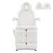 Libra 5-Motors Electric Medical Procedure Chair with Split Legs White Front View Showing Multiple Headrest Option On White Background