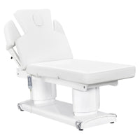 Thumbnail for Luxi 4-Motors Medical Spa Treatment Bed Front Angled View Of White Color With Adjustable Side Cushions On White Background