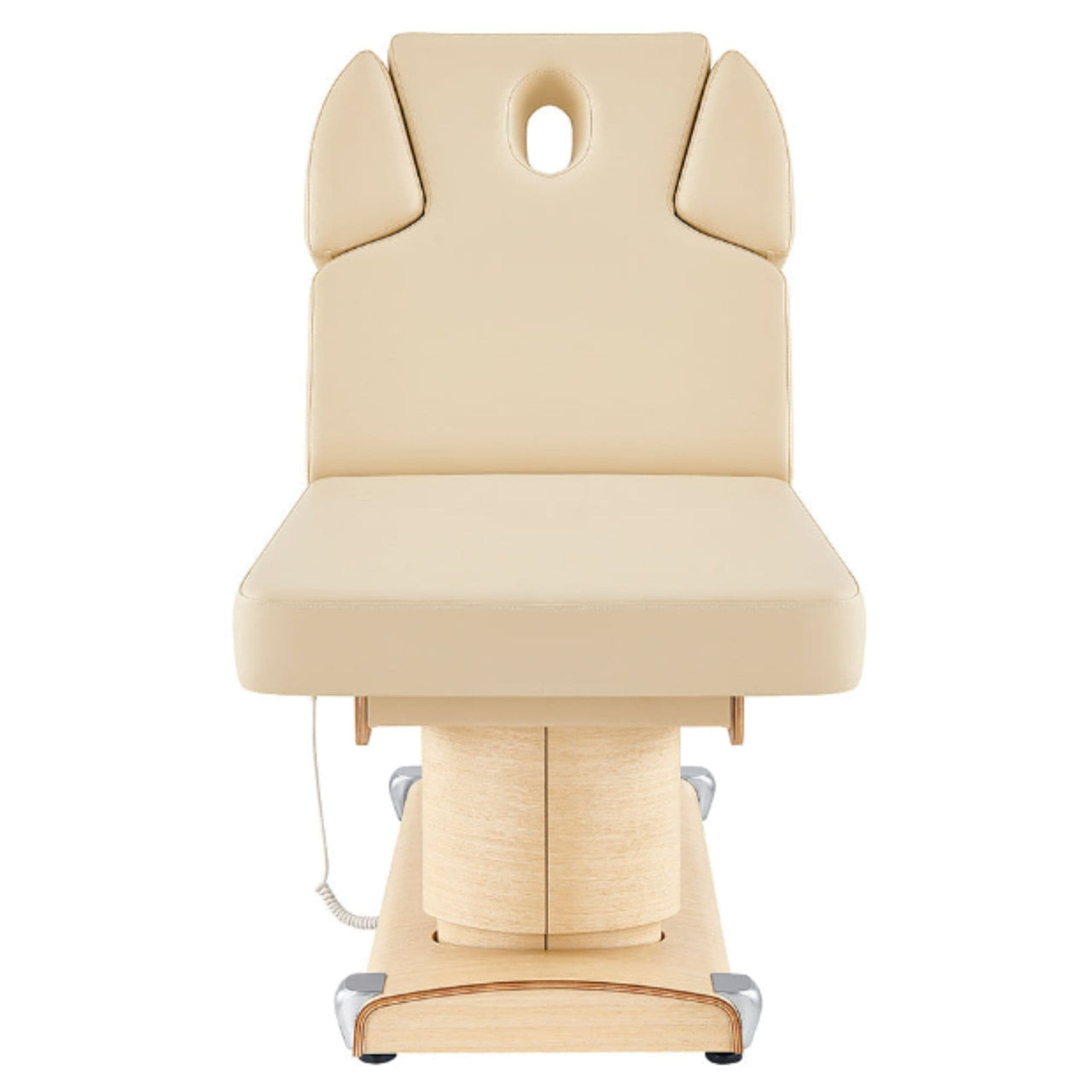 Luxi 4-Motors Medical Spa Treatment Bed Front View Of Beige Color On White Background