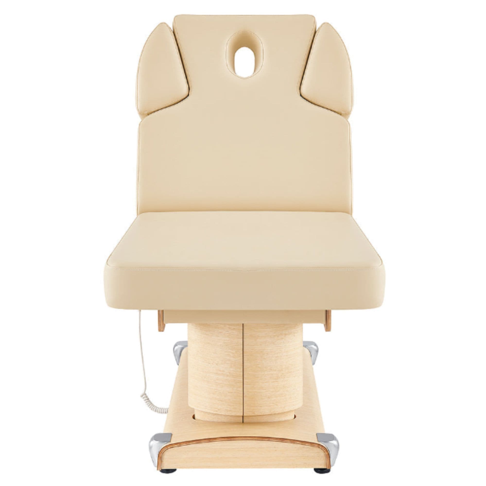 Luxi 4-Motors Medical Spa Treatment Bed Front View Of Beige Color On White Background
