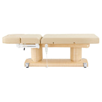 Thumbnail for Luxi 4-Motors Medical Spa Treatment Bed Side View Of Beige Color With Remote Control On White Background