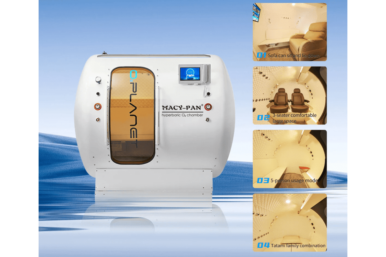 Macy-Pan HE5000 1.5 ATA to 2.0 ATA 5 Person Hard Shell Hyperbaric Chamber