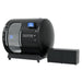 Macy-Pan HE5000 Mini 2.0 ATA Hard Shell Hyperbaric Chamber Front Angle View Of Black Color Complete Set