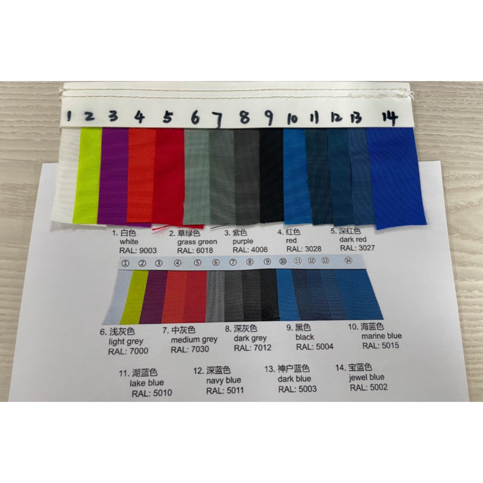 Macy-Pan ST701 1.3 ATA Soft Lying Hyperbaric Chamber Detail View Of Material Color Chart Option