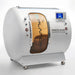 Macy Pan HE5000 Multiplace Hyperbaric Chamber – 5 Person Hard Shell 1.5–2.0 ATA Left Angle View Of White Color With Door Close