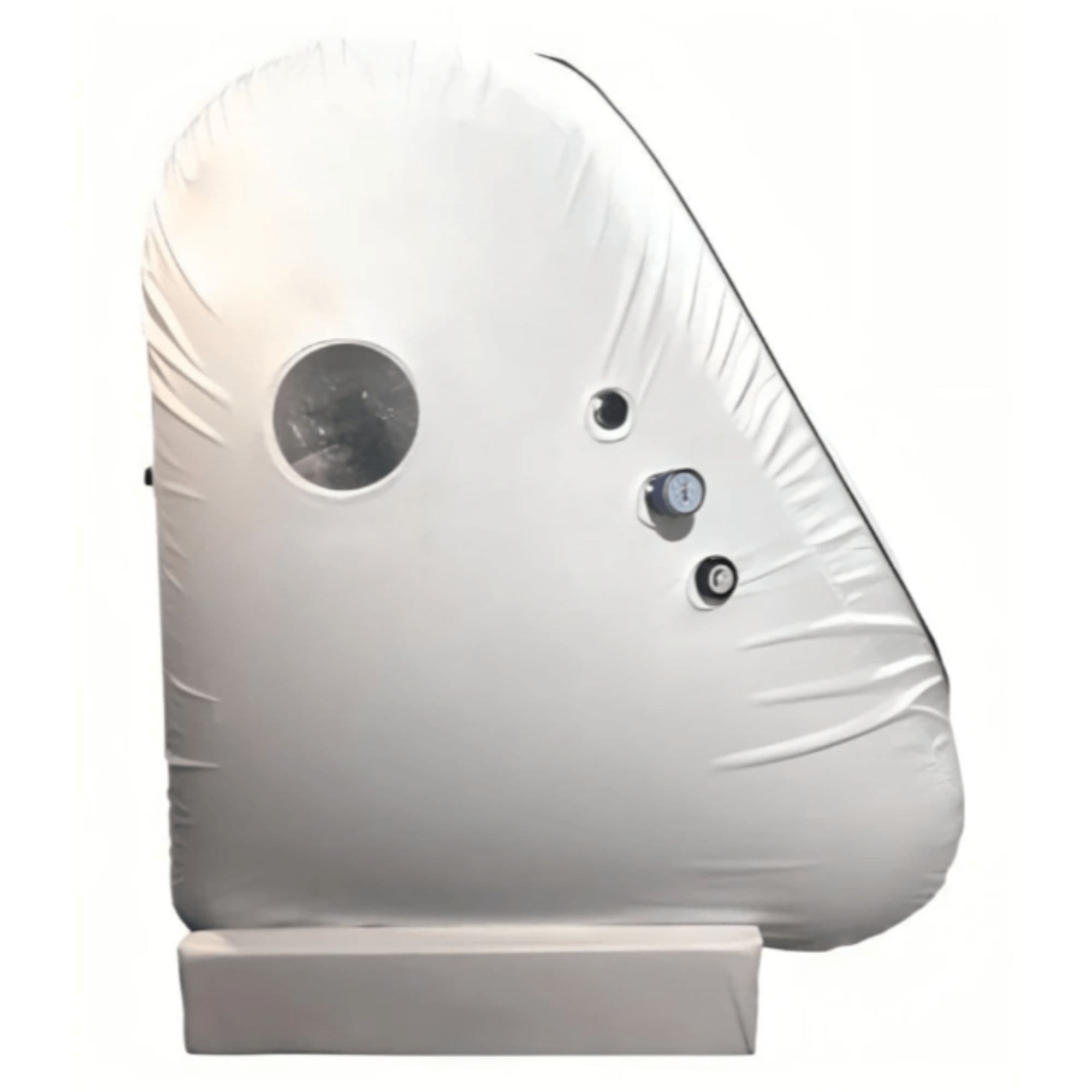 Macy Pan L1 Portable Sitting Hyperbaric Chamber Side View Showing Round Window