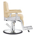 Majesty Antique Barbershop Chairs Beige Variant Side View On White Background