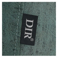 Thumbnail for Majesty Antique Barbershop Chairs Close-Up View Of Green Upholstery With Brand Name
