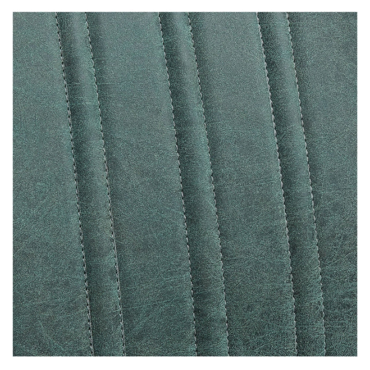 Majesty Antique Barbershop Chairs Close-Up View Of Green Upholstery With Vertical Stitching