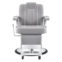 Thumbnail for Majesty Antique Barbershop Chairs Gray Variant Front View On White Background