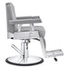Majesty Antique Barbershop Chairs Gray Variant Side View On White Background