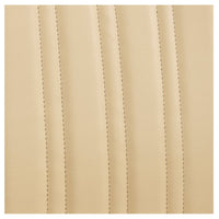 Thumbnail for Majesty Classic Antique Barber Chair Close-Up View Of Beige Upholstery With Vertical Stitching