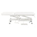 Mar Egeo 2-Motors Electric Medical Spa Treatment Bed White Variant Side View Fully Reclined On White Background