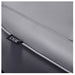 Maximus Reclining Salon Shampoo Bed Close-Up View Of Gray Upholstery With Brand Name