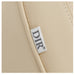Maximus Spa Reclining Shampoo Bed with Rotating Seat Close-Up View Of Beige Upholstery With Brand Name