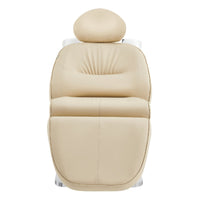 Thumbnail for Maximus Spa Salon Reclining Shampoo Bed with Rotating Seat Beige Front View With Headrest On White Background