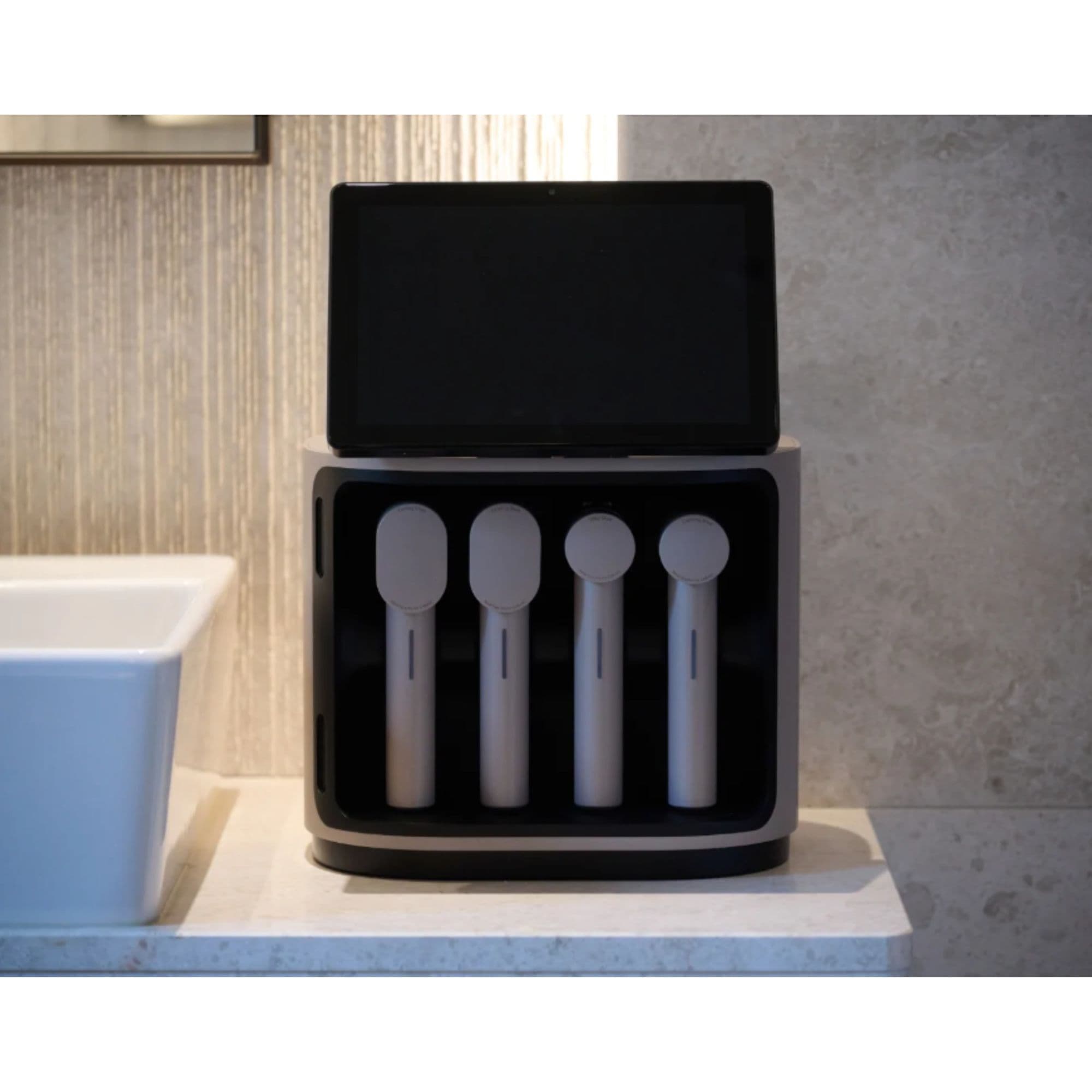 MediSpa Pro At-Home Facial Spa Device Displayed Beside Bathroom Sink