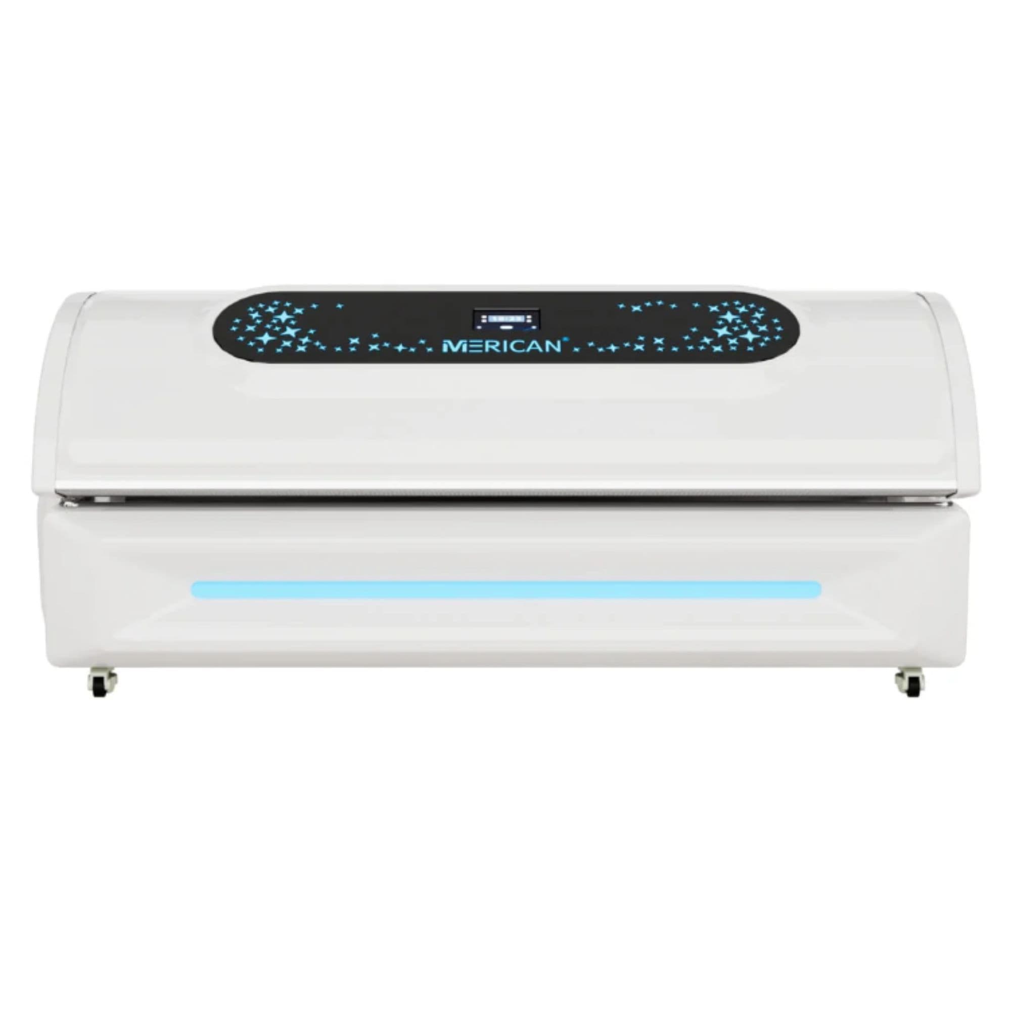 Merican M5 Red Light Therapy Bed Closed Lunar White Variants Front View On White Background