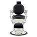 Mikado Barber Chair Vintage Black Variant Front View On White Background