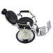 Mikado Barber Chair Vintage Black Variant Top Angled View On White Background