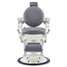 Mikado Barber Chair Vintage Gray Variant Front View On White Background
