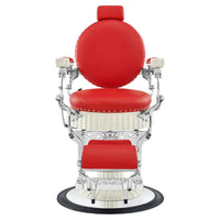 Thumbnail for Mikado Barber Chair Vintage Red Variant Front View On White Background
