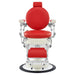Mikado Barber Chair Vintage Red Variant Front View On White Background