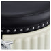 Mikado Retro Style Barber Chair Close-Up View Of Black Upholstery With Decorative Studs Accent