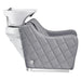 Minervah Shampoo Backwash Unit with Massage Gray Side View Of White Wash Shampoo Station With A Power Button
