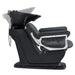 Mochilagon Salon Shampoo Chair with Adjustable Seat Black Side View Of Black Single Shampoo Wash Station And Adjustment