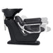 Mochilagon Salon Shampoo Chair with Adjustable Seat Black Side View Of Black Single Shampoo Wash Station With Chair Adjustment