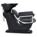 Mochilagon Salon Shampoo Chair with Adjustable Seat Vintage Black Side View Of Black Single Shampoo Wash Station