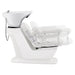 Mochilagon Salon Shampoo Chair with Adjustable Seat White Side View Of White Single Shampoo Wash Station With Seat Adjustment Demo