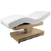Natura Spa Massage Table Semi Reclined And Semi Folded On Leg Part With Clean Background