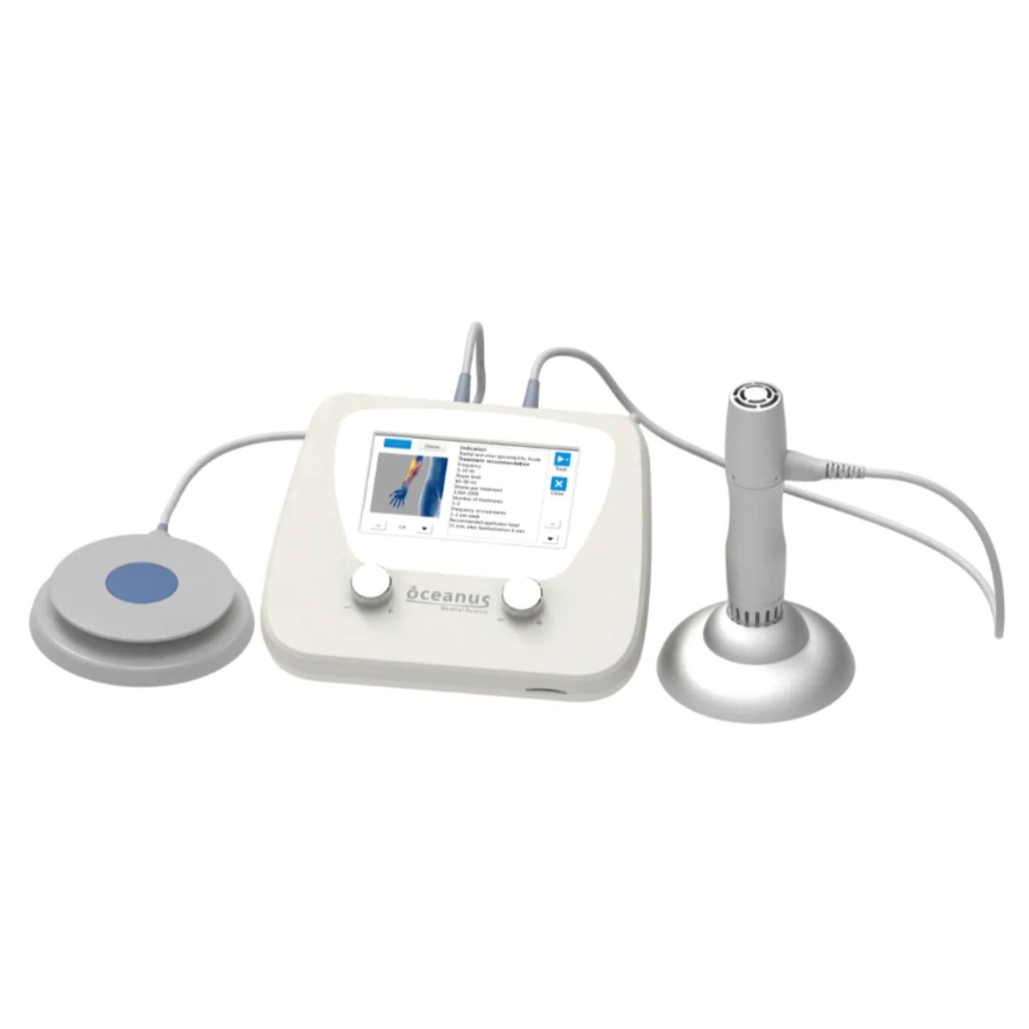 Oceanus PhysioPRO Professional Shockwave Therapy Machine With Accessories On White Background