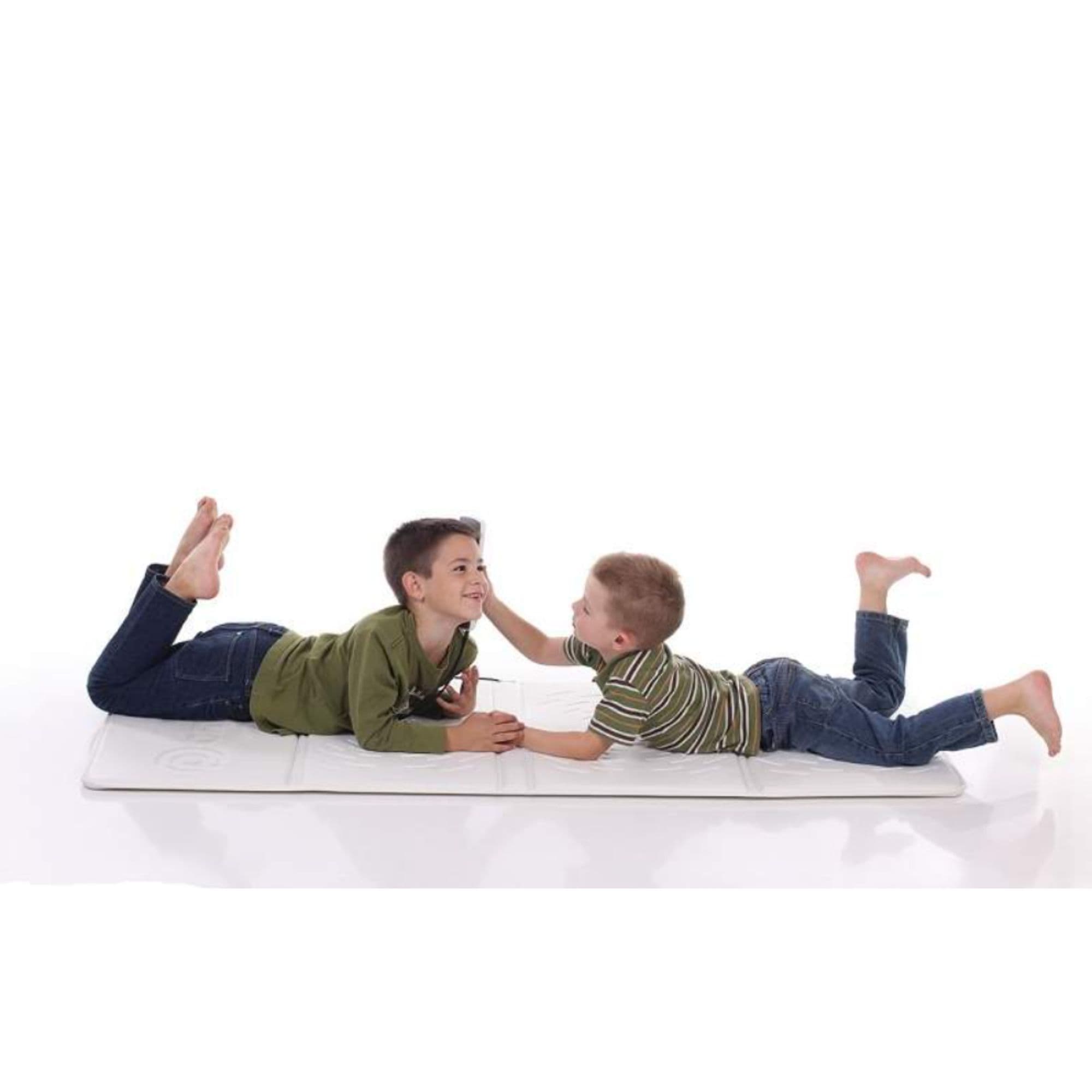 Oxford PEMF Full Body Mat Medallion With Children Relaxing Together On White The Mat