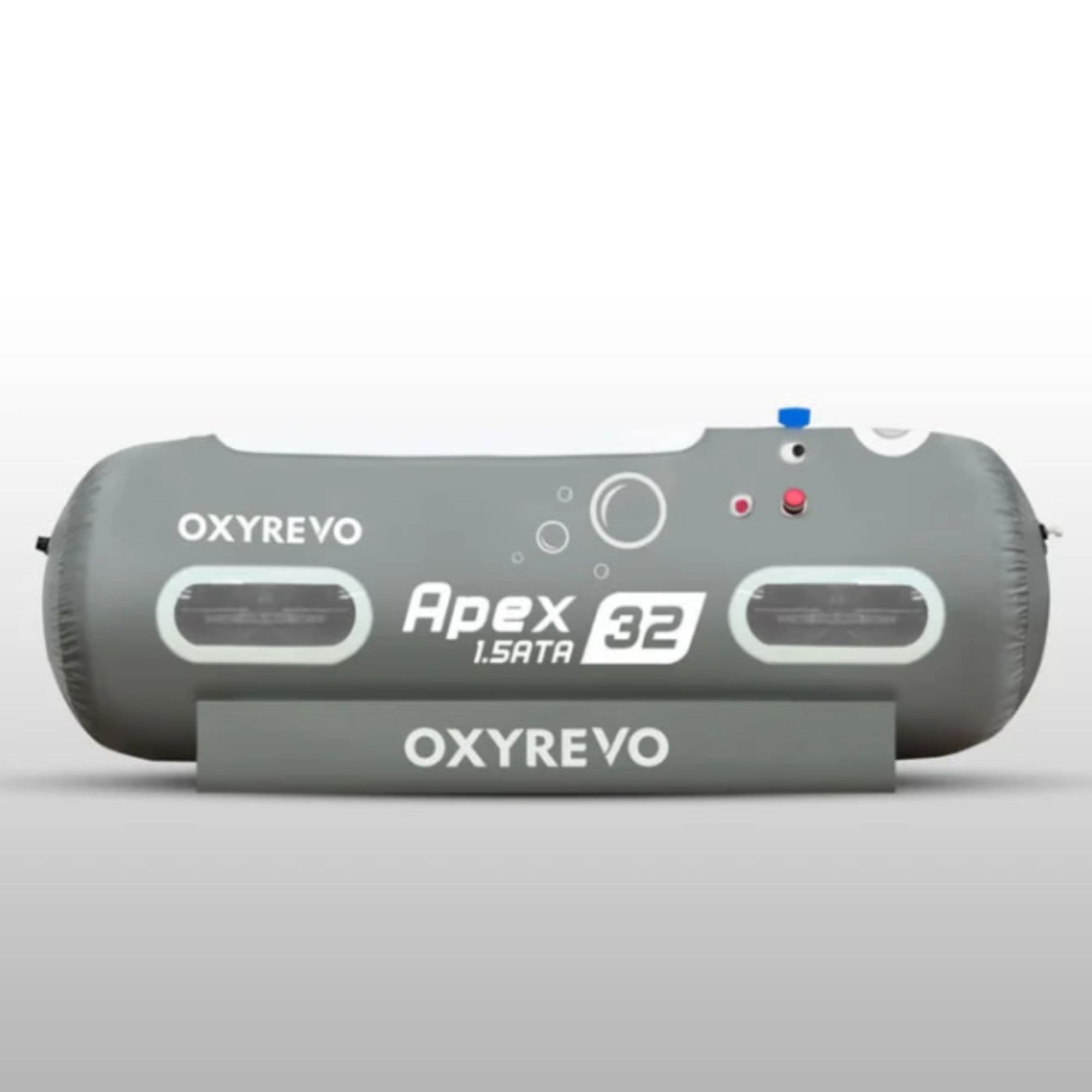 OxyRevo Apex32 Portable Hyperbaric Chamber Front View On Gray Background
