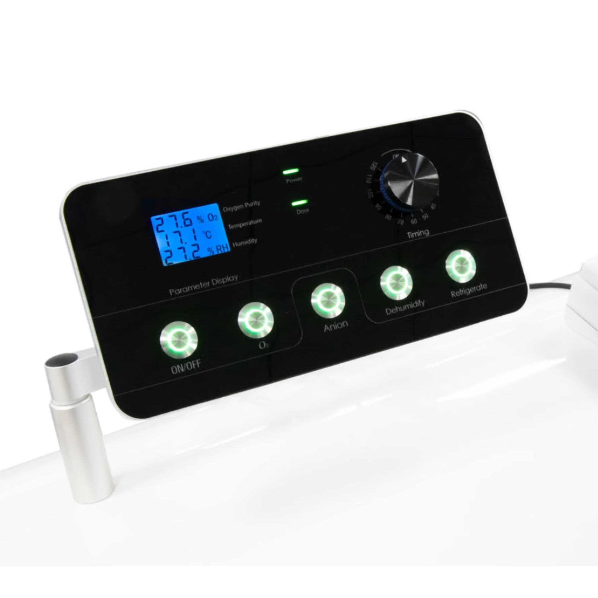 OxyRevo Quest30 Hard Hyperbaric Chamber – 1.5–2.0 ATA Close-up View Of Digital Control Panel And Display
