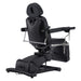 Pavo 4-Motor OB GYN Exam Chair Black Rear View With Remote Control On White Background
