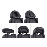 Thumbnail for Pavo 4-Motor OB GYN Exam Chair Close-Up Views Showing Multiple Headrest And Face Hole Options For Black Variants