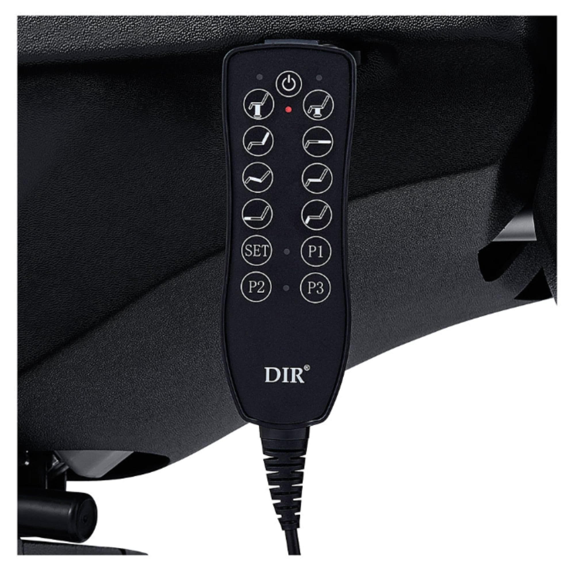 Pavo 4-Motors Swivel Medical Spa Treatment Table Close-Up View Of Remote Control For Black Variant