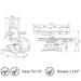 Pavo 4-Motors Swivel Medical Spa Treatment Table Product Dimension Diagram