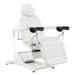 Pavo OB 4-Motors OB GYN Exam Chair with Stirrups White Front Angled View On White Background