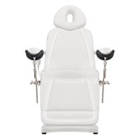 Thumbnail for Pavo OB 4-Motors OB GYN Exam Chair with Stirrups White Front View On White Background